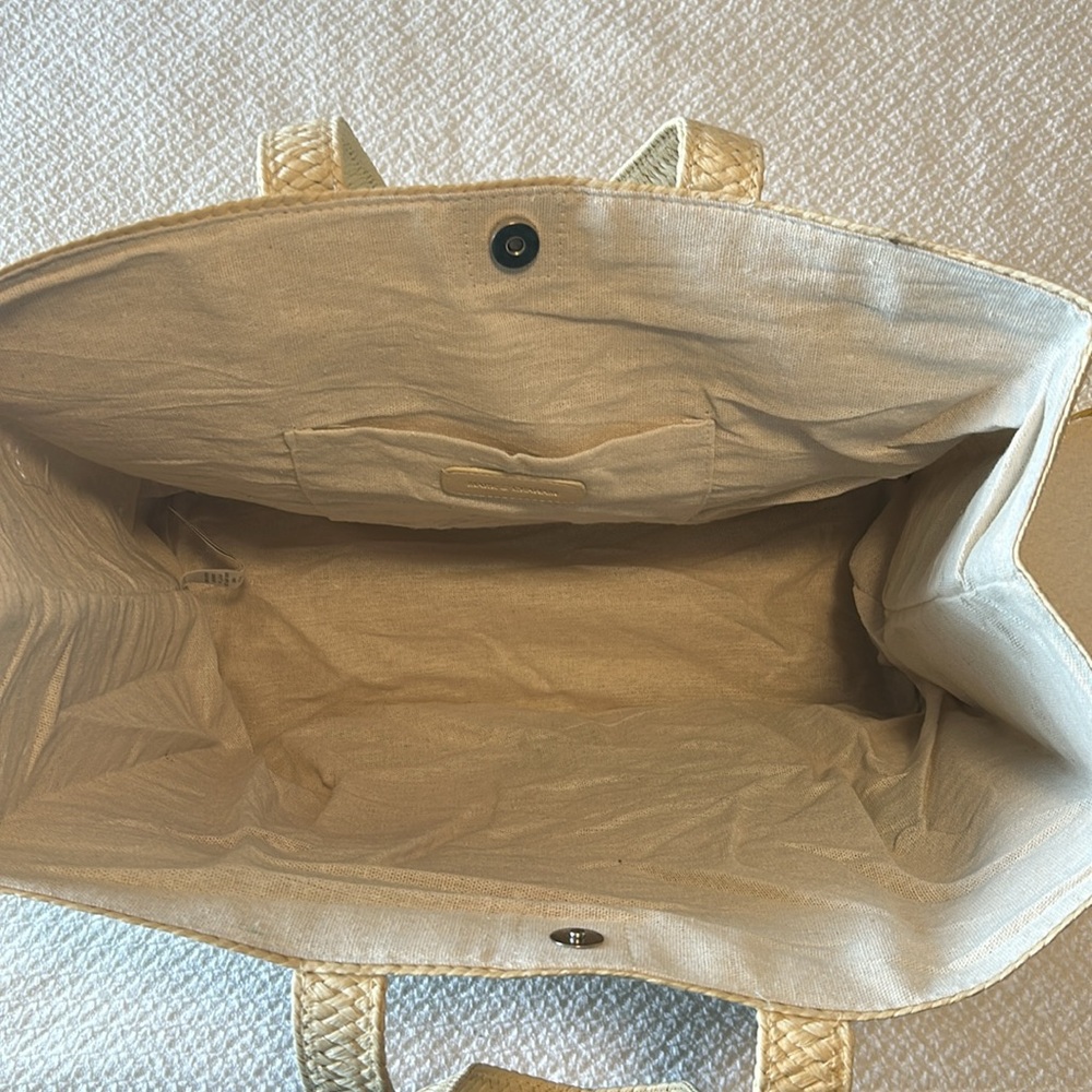 NWOT Mark & Graham Colorful Hearts Straw Beach Tote Book Baby School Travel… - Picture 6 of 9